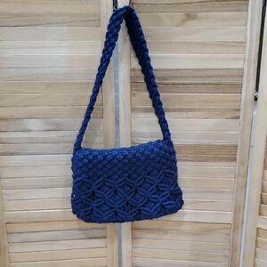 Handcrafted Navy Blue Shoulder Bag